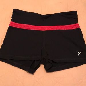 Old Navy Active black & pink bike/booty shorts